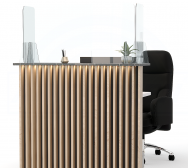 Защитный экран на ресепшен Оптима 1500x600x450 поликарбонат 3 мм