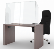 Защитный экран на стол Монолитный 800x600x350 поликарбонат 3 мм