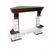 Портал Royal Flame под классический очаг угловой Pierre Luxe (белый)