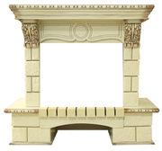 Портал Royal Flame Pierre Luxe угловой (под очаг Dioramic 25 LED FX) шампань+слоновая кость с патиной